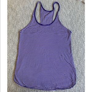 Lululemon Purple Striped Tank Top